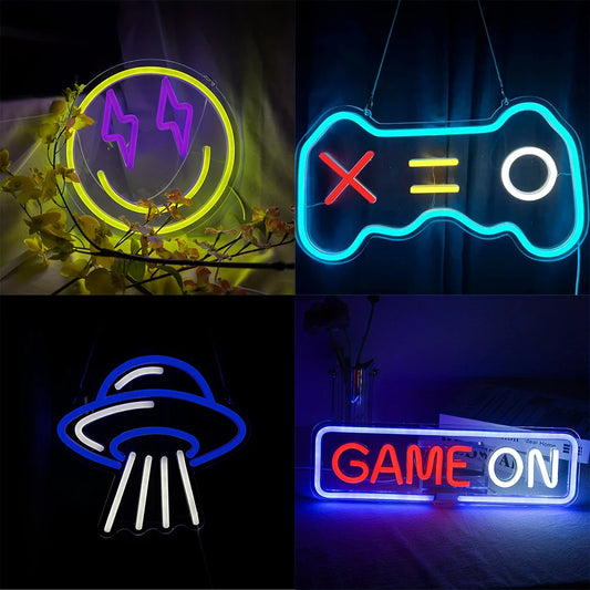 LED Neon Bedroom Ambient Light Room Small Wall Lamp Modeling Ornament Decorative Light Layout Ins Wind Internet Celebrity Bar
