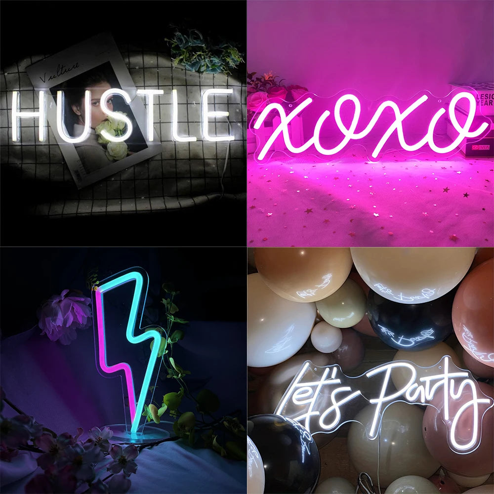LED Neon Bedroom Ambient Light Room Small Wall Lamp Modeling Ornament Decorative Light Layout Ins Wind Internet Celebrity Bar