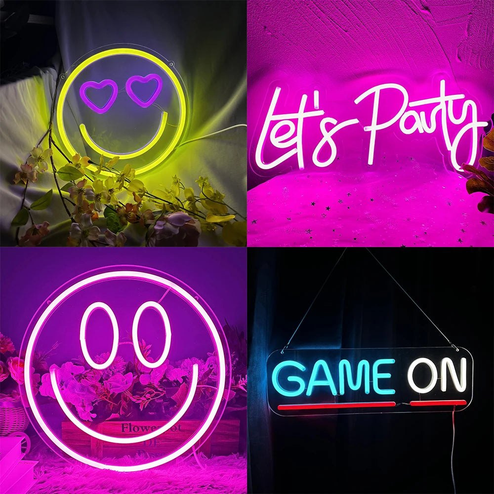 LED Neon Bedroom Ambient Light Room Small Wall Lamp Modeling Ornament Decorative Light Layout Ins Wind Internet Celebrity Bar