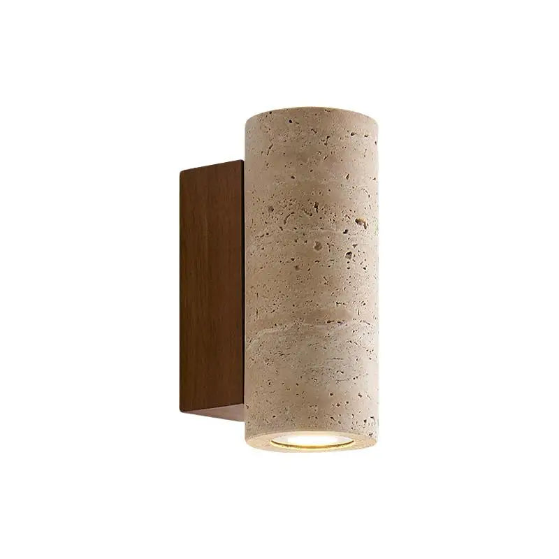 Simple Yellow Travertine Led Wall Lights for Balcony Bedroom Living Room Home Decor Modern Bedside Lamp Luminaria De Parede