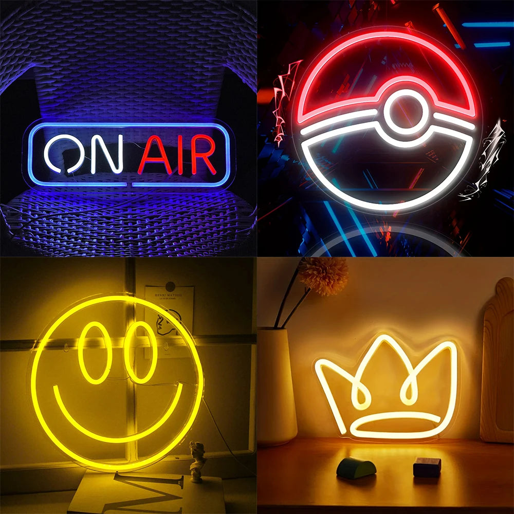LED Neon Bedroom Ambient Light Room Small Wall Lamp Modeling Ornament Decorative Light Layout Ins Wind Internet Celebrity Bar